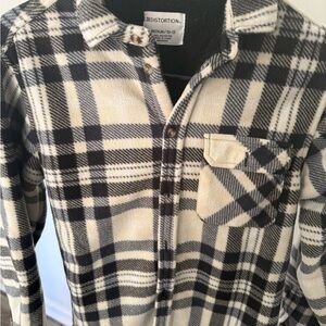Kids Plaid Pajamas - Black and Cream